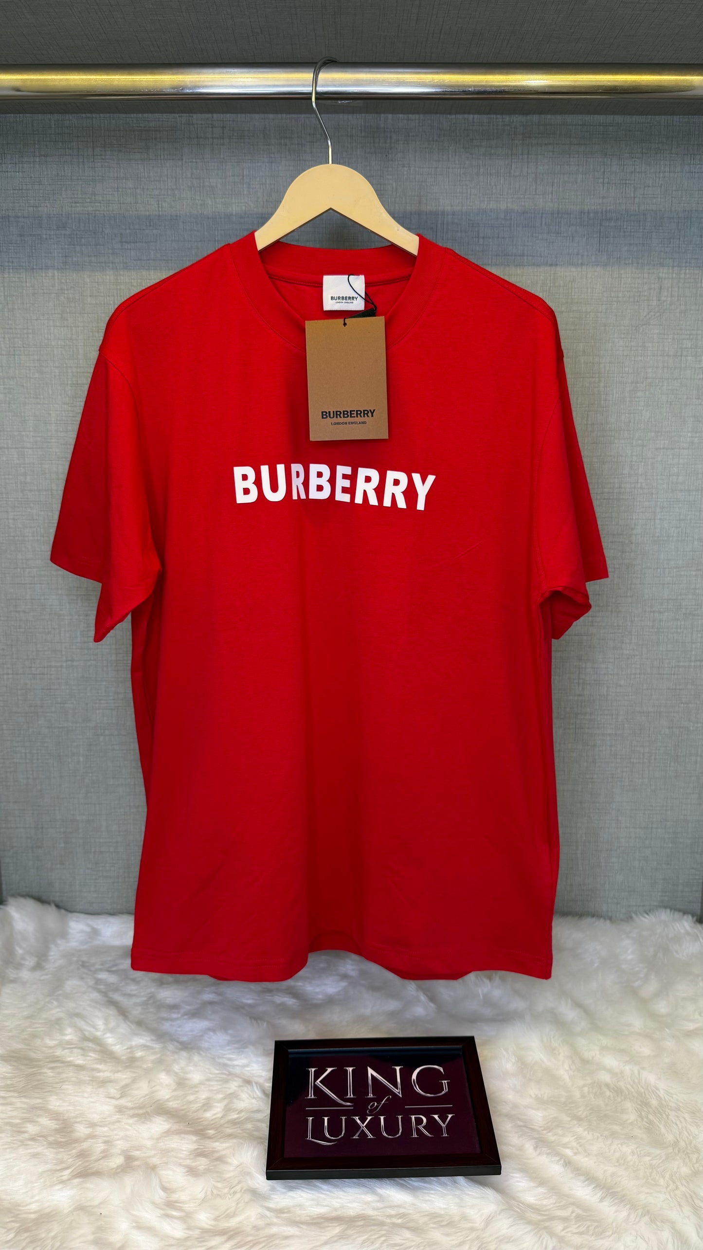 Harriston Cotton Graphic Red Tee for Men