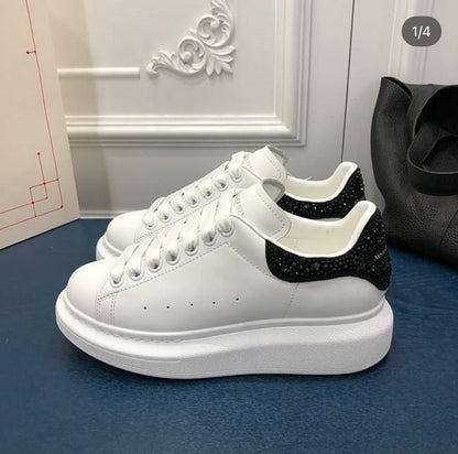 Alexander Mcqueen Oversized White Black Crystals