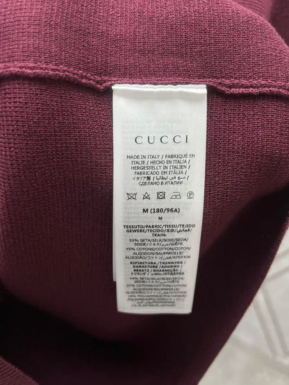 Gucci SILK COTTON T-SHIRT WITH GUCCI INTARSIA