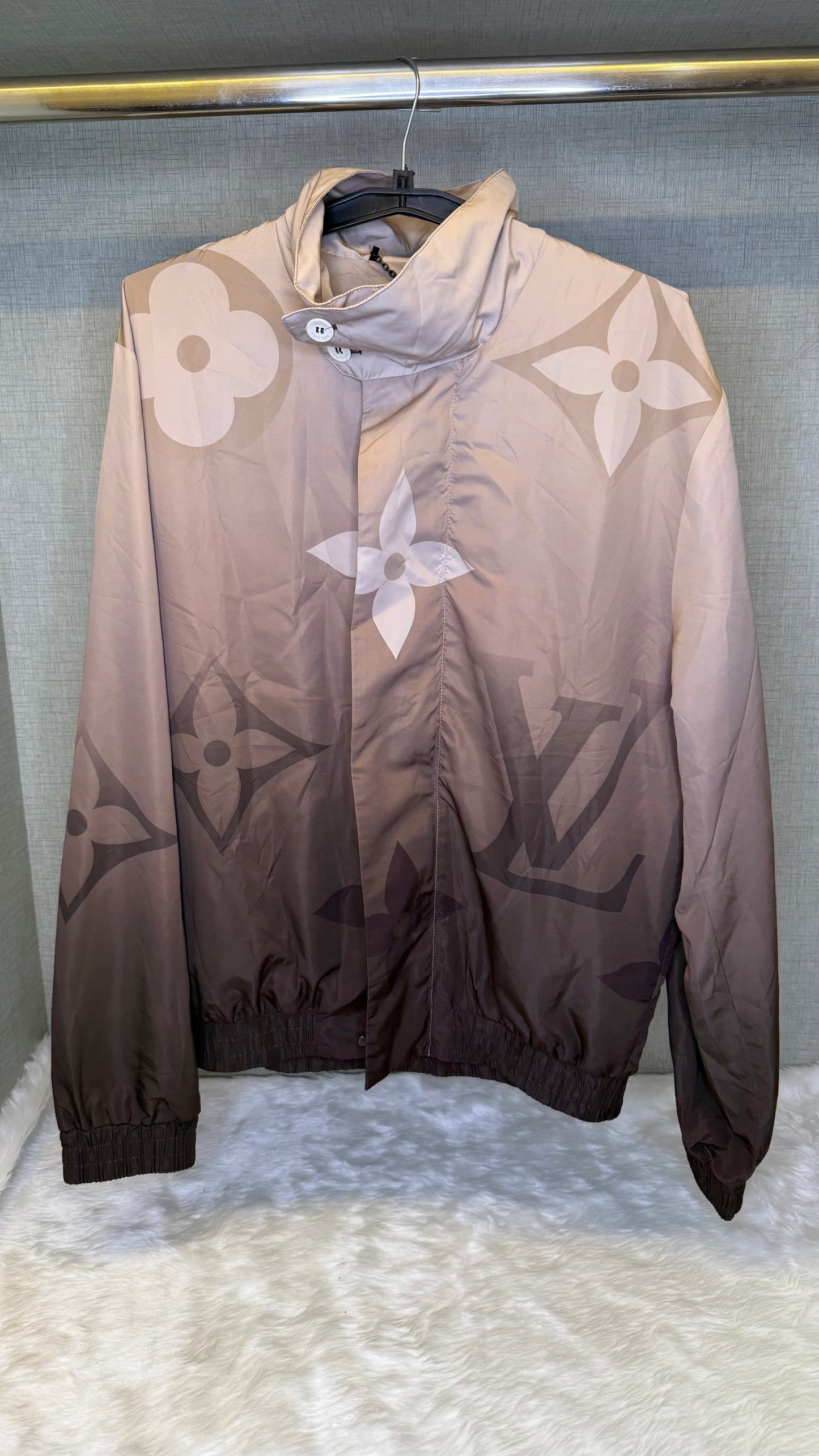 Louis Vuitton Monogram Printed Light Nylon Windbreaker