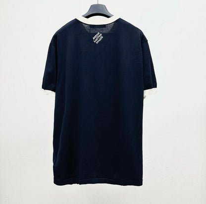 LOUIS VUITTON Graphic Intarsia Short-sleeved Cotton Crewneck