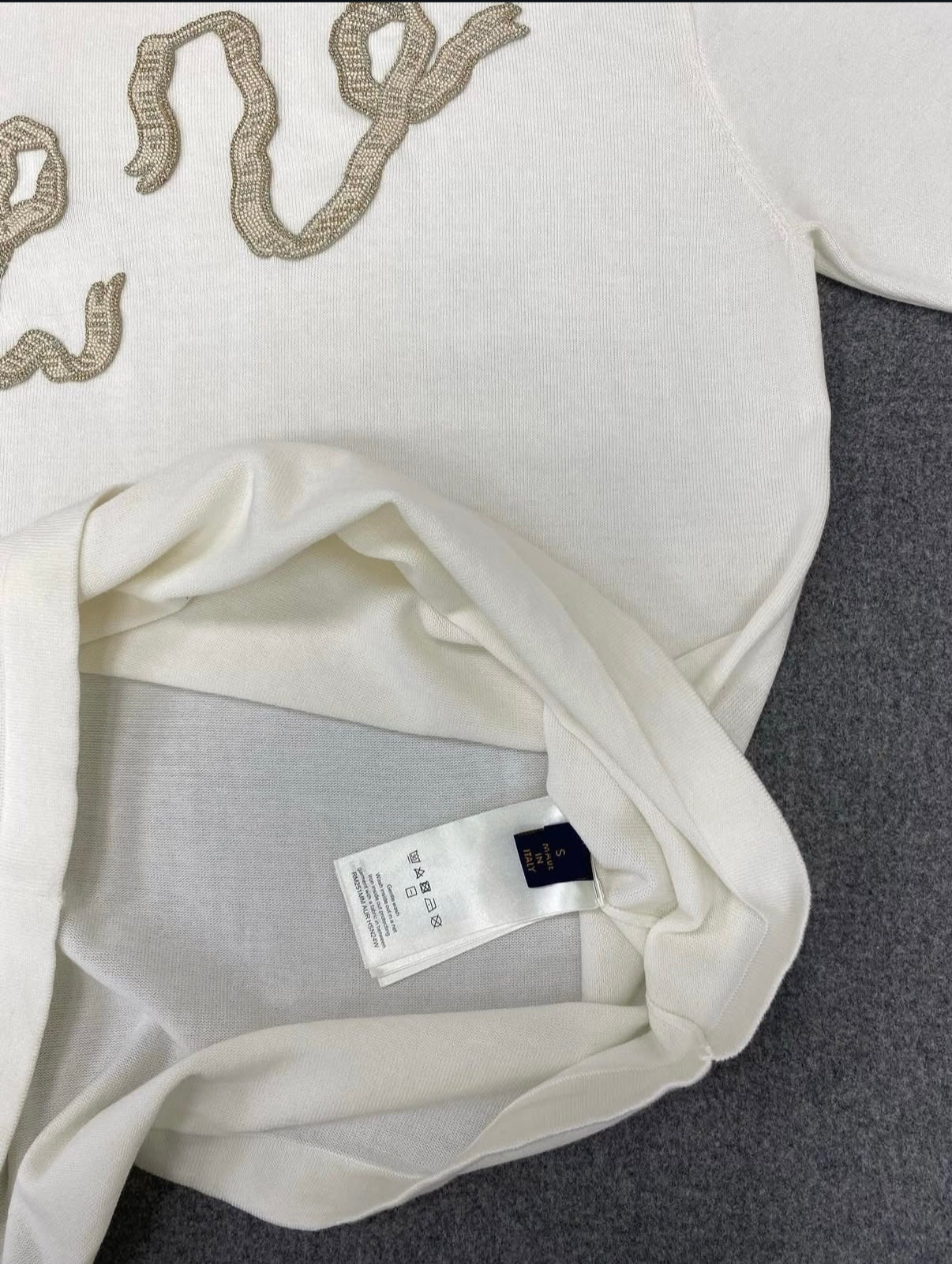 louis vuitton Embellished Short-Sleeved Cotton Crewneck