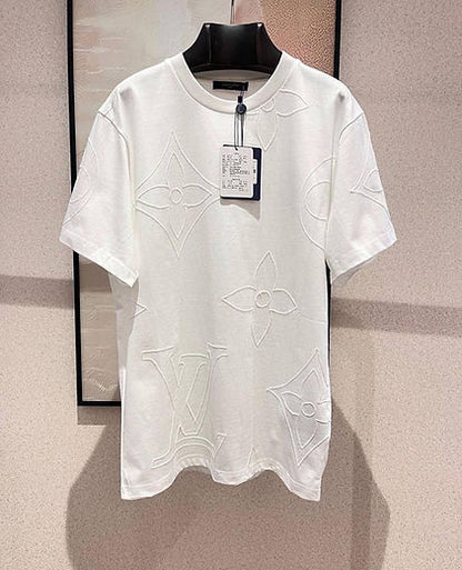 Monogram Embroidered Cotton T-Shirt