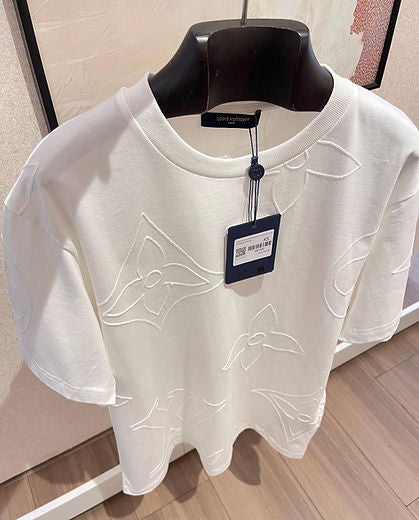 Monogram Embroidered Cotton T-Shirt
