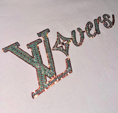 LOUIS VUITTON LV Vers Embellished Short-sleeved T-shirt