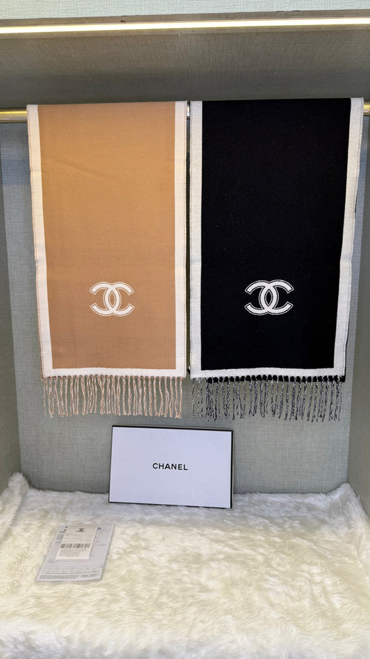 CHANEL Knit Scarves Unisex (Reversable)