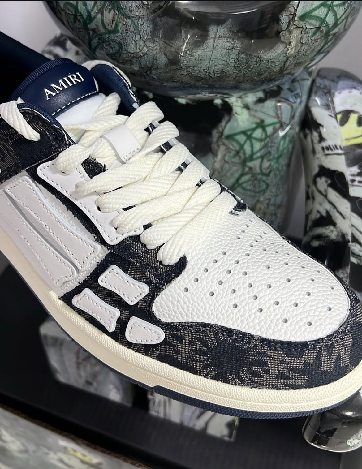 Amiri Skel Top Low Ma Quad Midnight Indigo