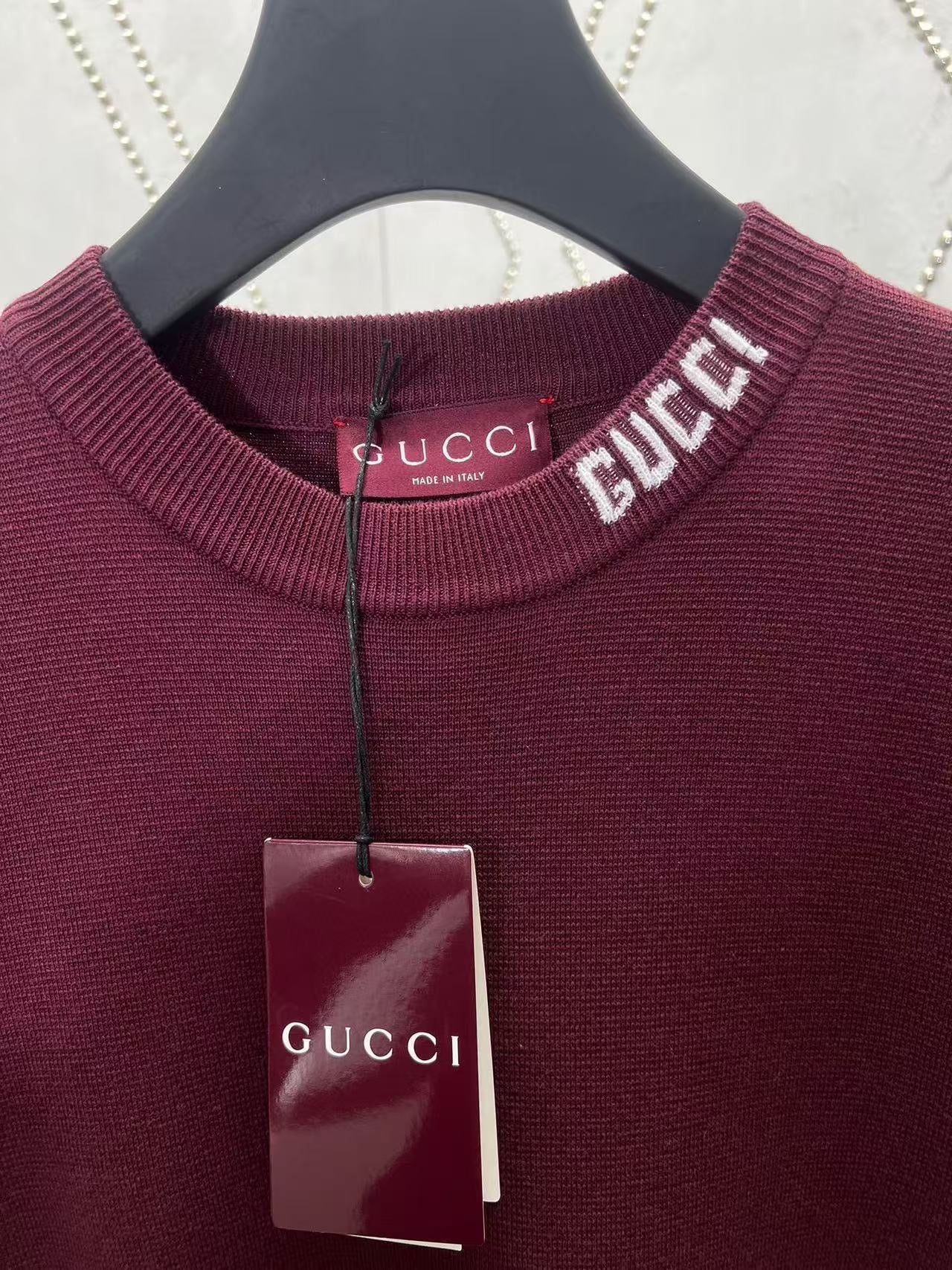 Gucci SILK COTTON T-SHIRT WITH GUCCI INTARSIA